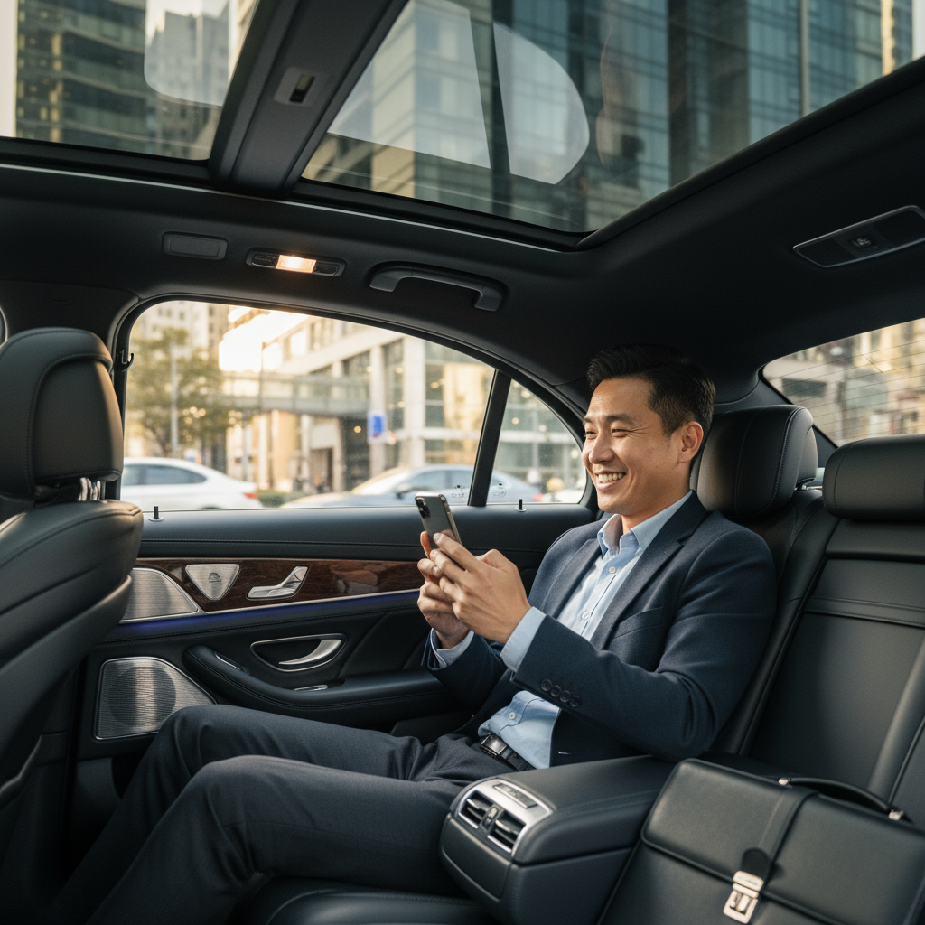 销售在途中查看Morn AI准备的材料